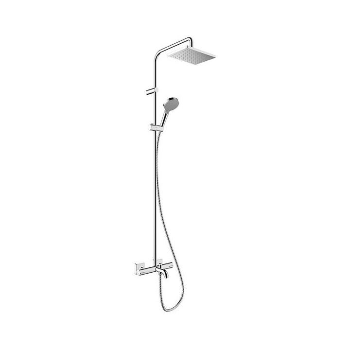 Hansgrohe Vernis Shape Showerpipe 230 1jet EcoSmart With Bath Thermostate  Chrome 26098000