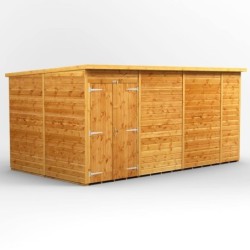 14 x 8 Power Pent Double Door Shed No Windows