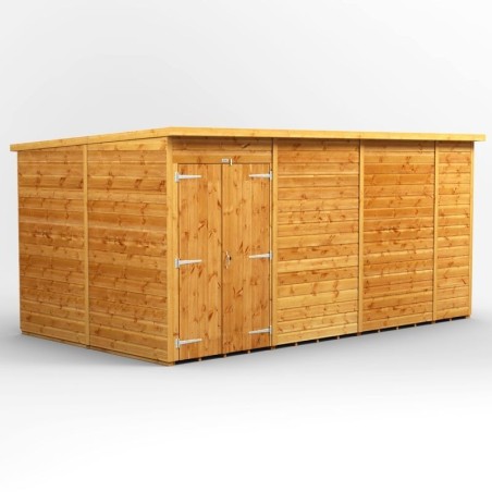 14 x 8 Power Pent Double Door Shed No Windows