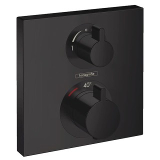 Hansgrohe  Ecostat Square Thermostatic Mixer for Concealed Installation for 2 Outlets Matt Black 15714670
