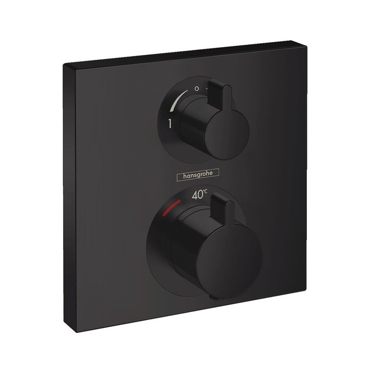 Hansgrohe  Ecostat Square Thermostatic Mixer for Concealed Installation for 2 Outlets Matt Black 15714670