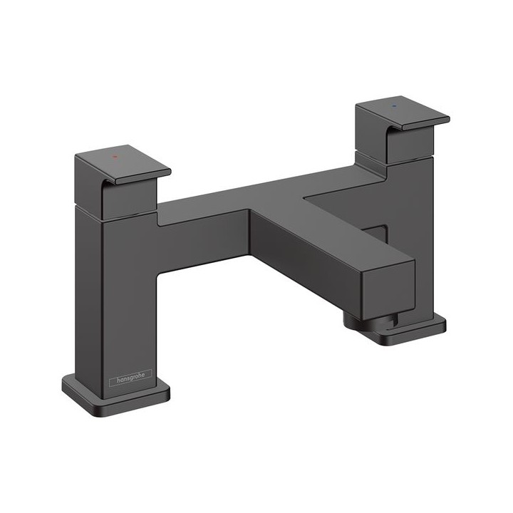 Hansgrohe Vernis Shape 2-hole rim mounted bath mixer - Matt Black - 71452670