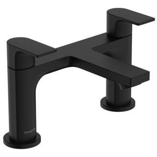 Hansgrohe Rebris E 2-hole rim mounted bath mixer - Matt Black - 72480670