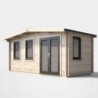 8 x 16 Power Chalet Log Cabin Right Doors
