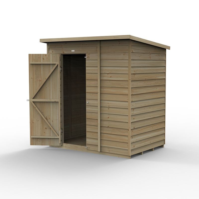 4LIFE Pent Shed 6 x 4 - Single Door - No Windows Installation