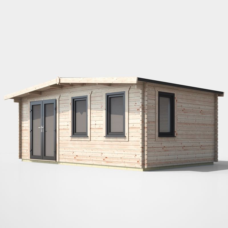 12 x 18 Power Chalet Log Cabin Left Doors 12 x 18 Power Chalet Log Cabin Left Doors