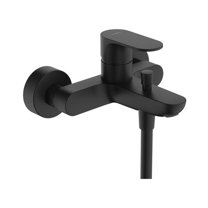 Hansgrohe Rebris S Single lever bath mixer for exposed installation - Matt Black - 72440670