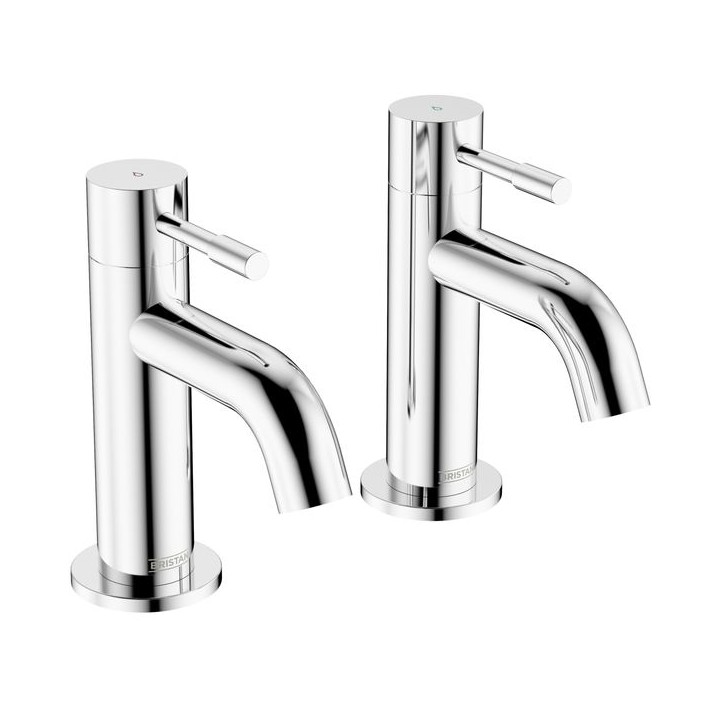Bristan Mila Bath Pillar Taps - Chrome