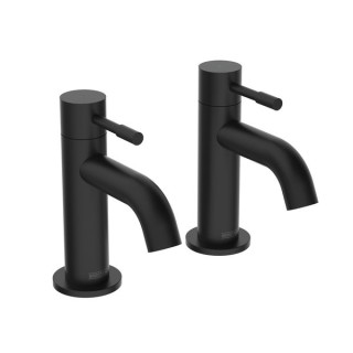 Bristan Mila Bath Pillar Taps - Black