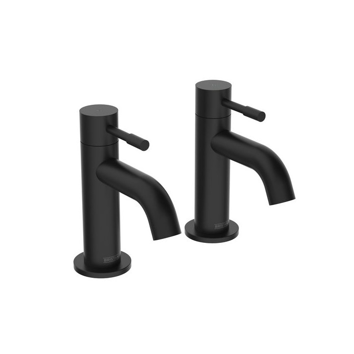 Bristan Mila Bath Pillar Taps - Black