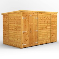 10 x 6 Power Windowless Pent Double Door