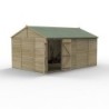 Beckwood 15x10 Reverse Apex Shed No Windows Double Door