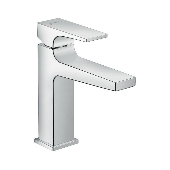 Hansgrohe Metropol Single lever basin mixer 110 with lever handle & push-open waste - Chrome - 32507000