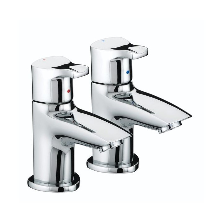 Bristan Capri Basin Pillar Taps - Chrome