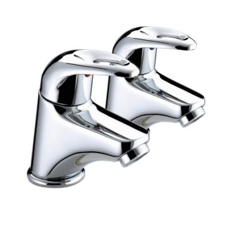 Bristan Java Basin Pillar Taps - Chrome