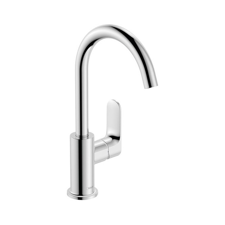 Hansgrohe Rebris S Single lever basin mixer 210 with swivel spout & pop-up waste set - Chrome - 72536000