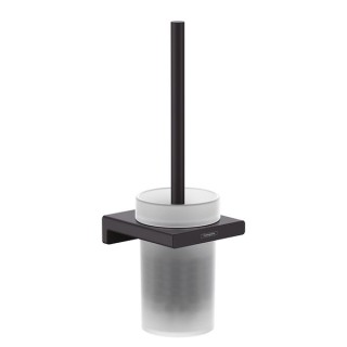 Hansgrohe AddStoris Toilet brush holder wall-mounted - Matt black / Matt Glass - 41752670