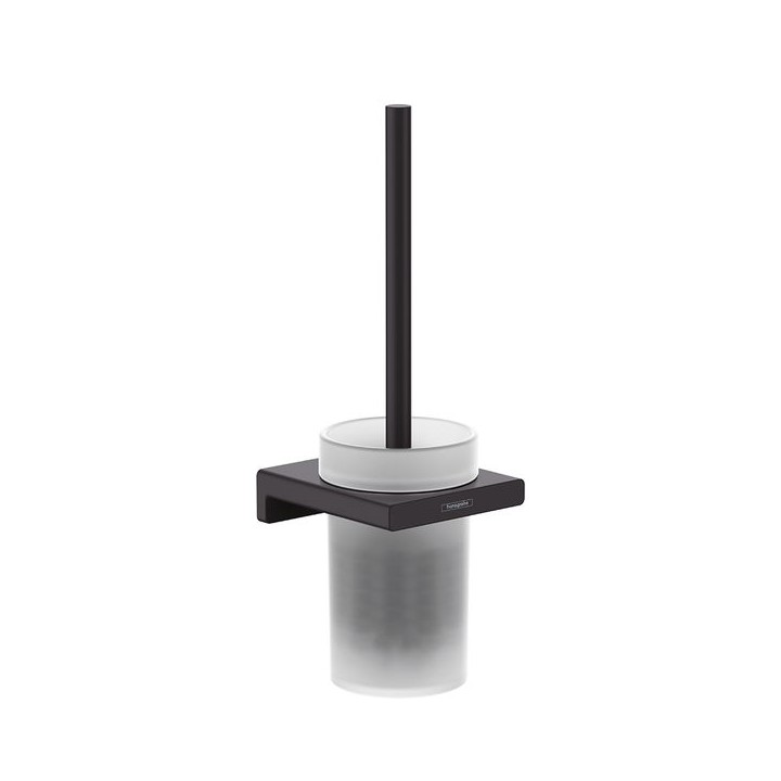 Hansgrohe AddStoris Toilet brush holder wall-mounted - Matt black / Matt Glass - 41752670