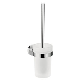 Hansgrohe Logis Universal Toilet brush with holder - Chrome & Matt Glass - 41722000