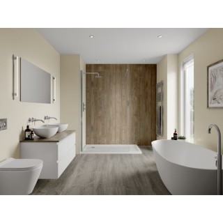 Multipanel Linda Barker Bathroom Wall Panel Hydrolock 2400 x 1200mm Salvaged Plank Elm 9480
