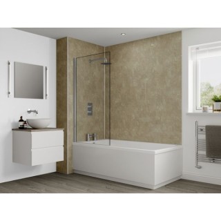 Multipanel Classic Bathroom Wall Panel Hydrolock 2400 x 900mm Travertine M3526