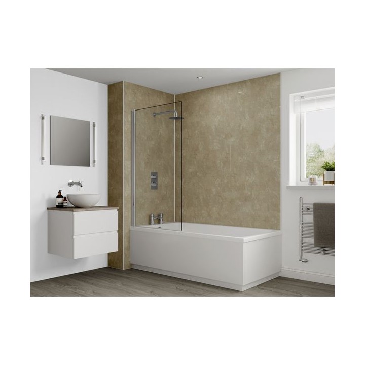 Multipanel Classic Bathroom Wall Panel Hydrolock 2400 x 900mm Travertine M3526