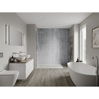 Multipanel Linda Barker Bathroom Wall Panel Hydrolock 2400 x 900mm Concrete Formwood 6362
