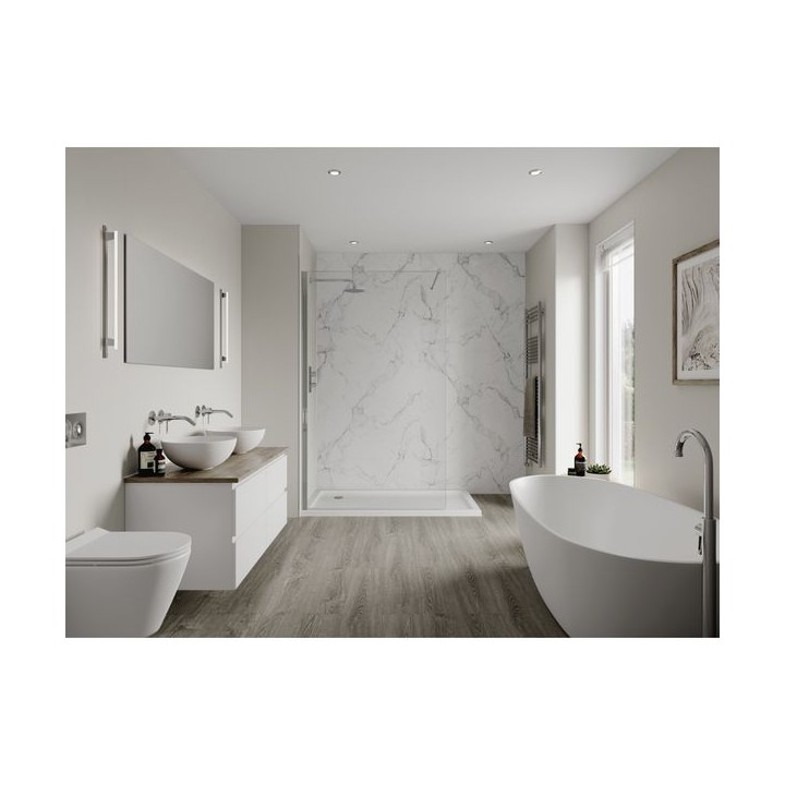 Multipanel Linda Barker Bathroom Wall Panel Hydrolock 2400 x 900mm Calacatta Marble 3460