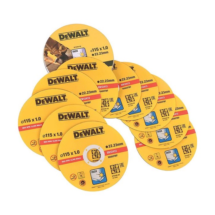 DeWalt Thin Metal Cutting Discs 115 x 1.0 x 22.2mm