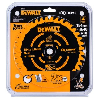 DeWalt DT1668 Qz Circular Saw Blade 184 x 16 x 40T Medium for DCS365