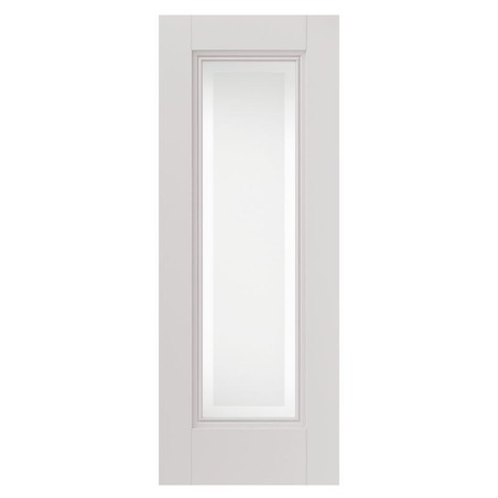 JB Kind Belton 1 Light Etched Glazed White Primed Door 1981 x 838 x 35mm