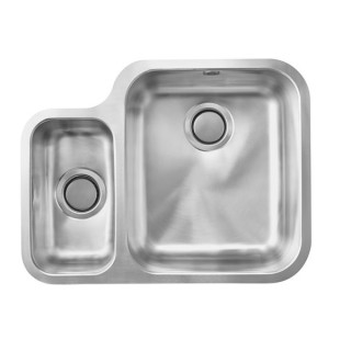 Carron Phoenix Ibis 1.5 Bowl Undermount Stainless Steel Left Hand Drainer Kitchen Sink