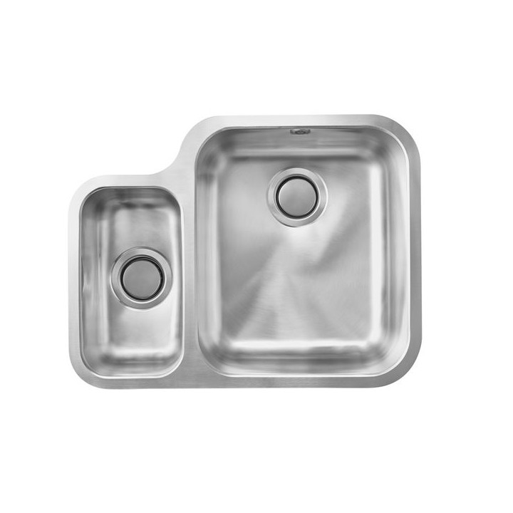 Carron Phoenix Ibis 1.5 Bowl Undermount Stainless Steel Left Hand Drainer Kitchen Sink