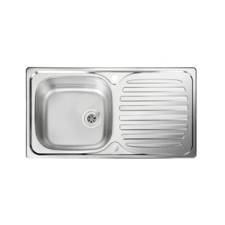 Rangemaster Euroline Compact 1 Bowl Inset Stainless Steel Kitchen Sink