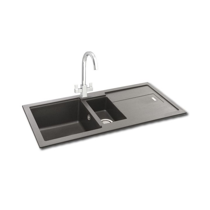 Carron Phoenix Bali 1.5 Bowl Inset Grey Composite Granite Kitchen Sink