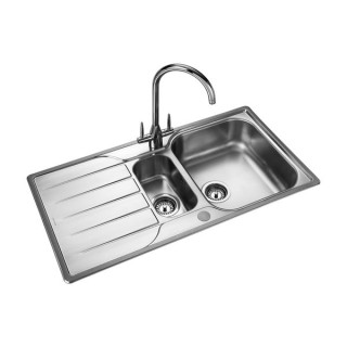 Rangemaster Michigan 1.5 Bowl Reservable Stainless Steel Sink 800 x 508mm