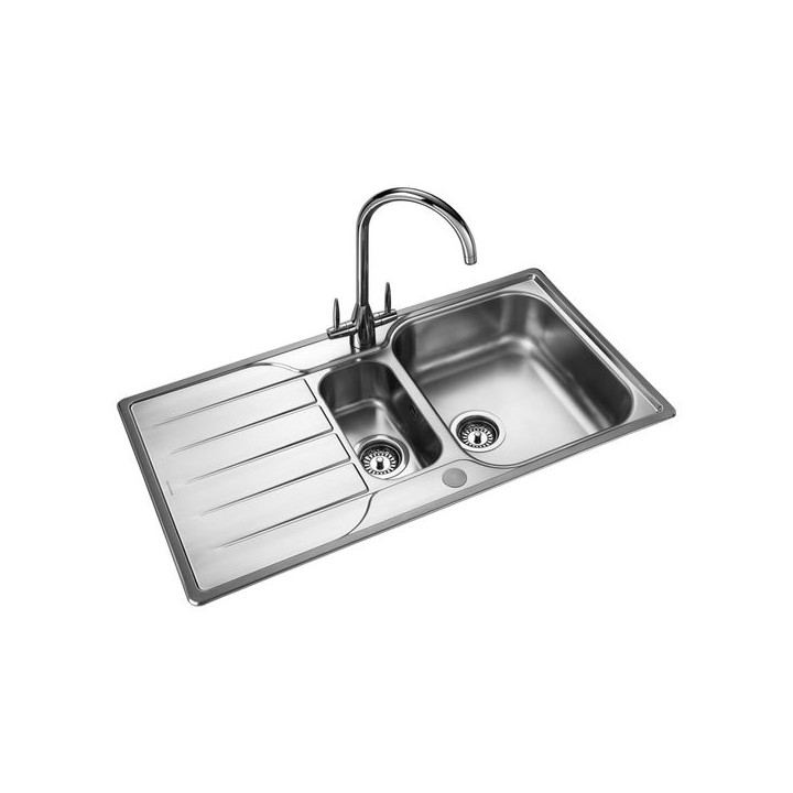 Rangemaster Michigan 1.5 Bowl Reservable Stainless Steel Sink 800 x 508mm