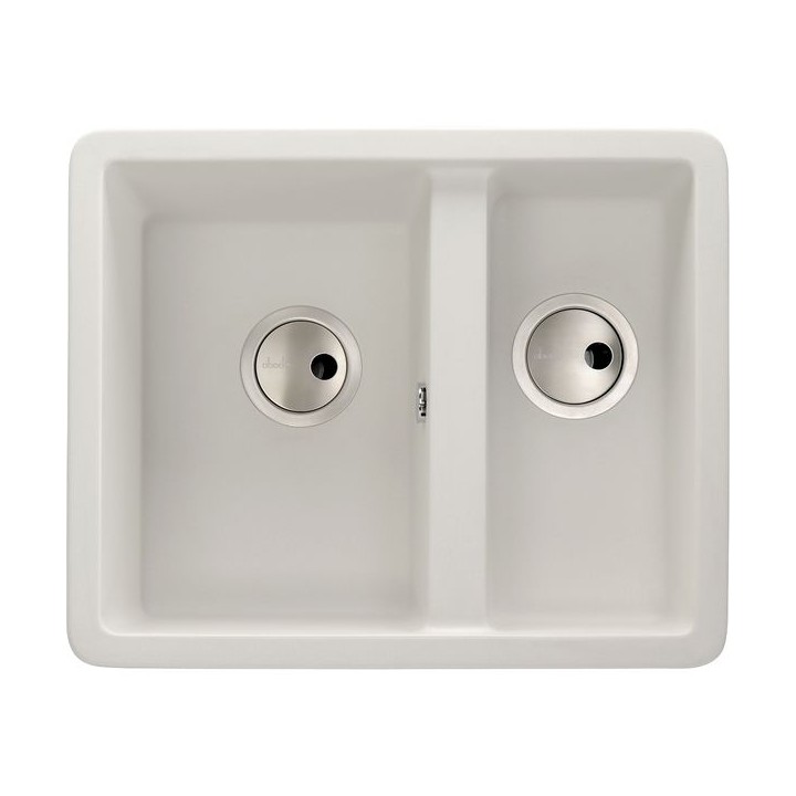 Abode AW3129 Matrix SQGR15 1.5 Bowl Undermount Or Inset Kitchen Sink White Granite