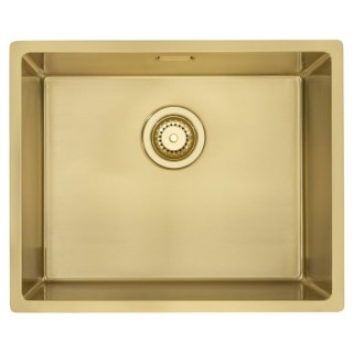 Abode AW5161 Koto 1.0 Square Bowl Sink PVD Finish in Brass