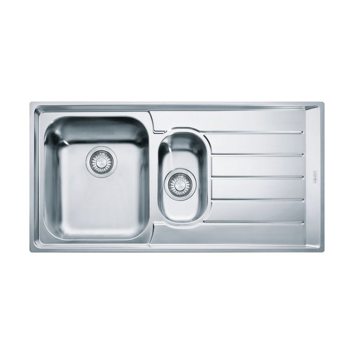 Franke 127.0059.658 Neptune 1.5 Bowl Low Profile Inset Sink Right Hand Drainer Stainless Steel