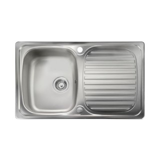 Rangemaster Leisure Linear Compact 1 Bowl Inset Stainless Steel Kitchen Sink