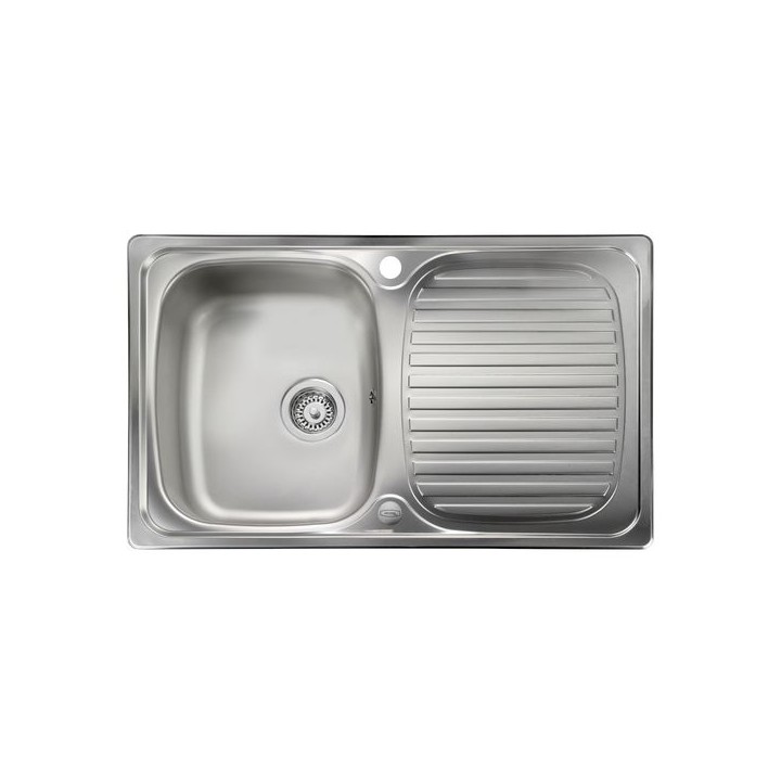 Rangemaster Leisure Linear Compact 1 Bowl Inset Stainless Steel Kitchen Sink