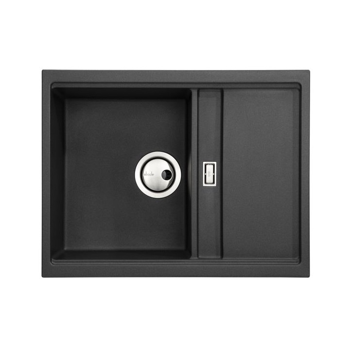 Abode AW3177 Synchronist Compact 1.25 Sink Bowl & Drainer Metallic Black