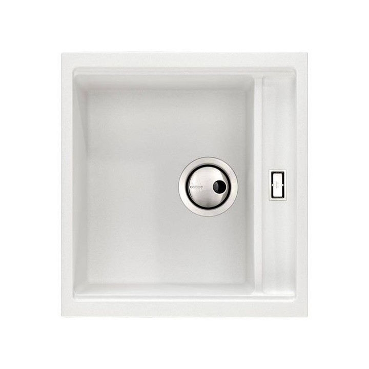Abode AW3170 Synchronist 1.25 Bowl Compact Composite Reversible Sink No Drainer White