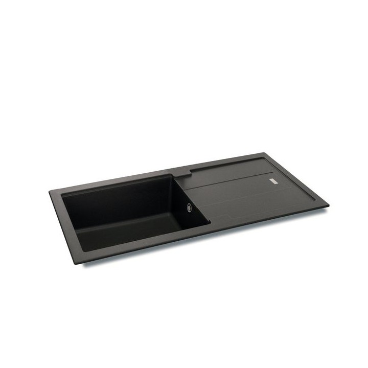 Carron Phoenix Bali 1 Bowl Inset Jet Black Composite Granite Kitchen Sink