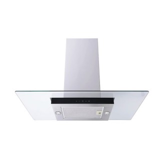 CDA ECNK91SS 90cm Flat Glass Island Extractor Stainless Steel
