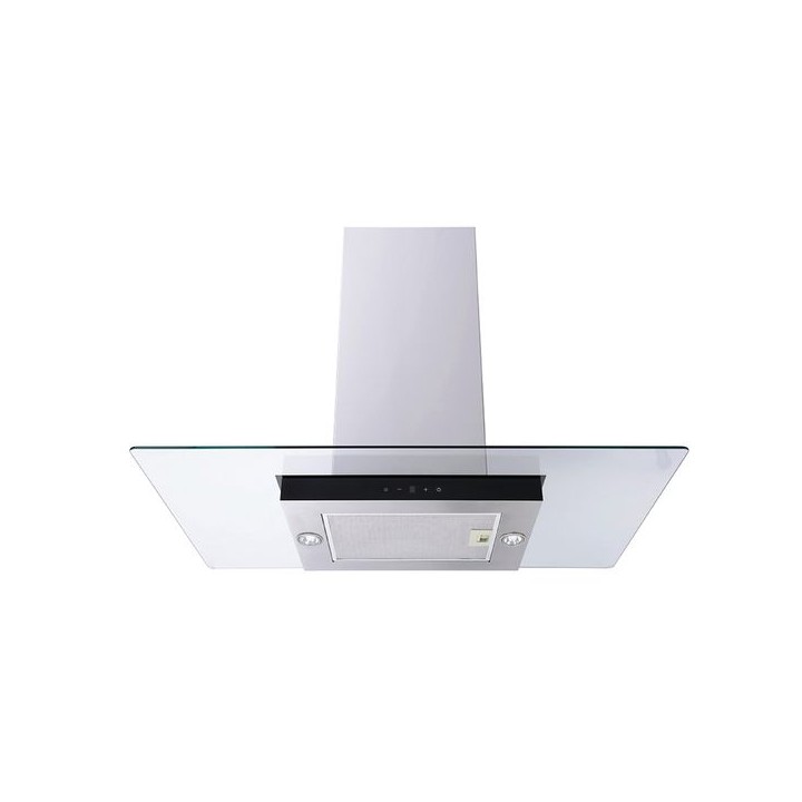 CDA ECNK91SS 90cm Flat Glass Island Extractor Stainless Steel