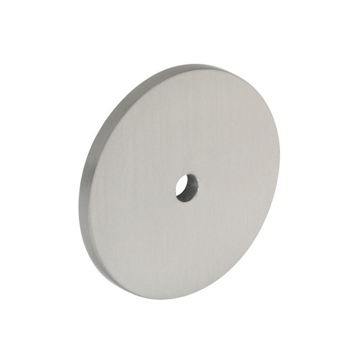 KNURLED ROUND BACKPLATE POLISHED STAINLESS STEEL