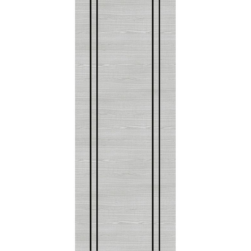 Flush Light Grey Ash Vertical Inlay Fire Door 60M 2040mm x 826mm x 54mm