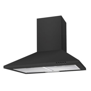 Unbranded CCE60NN 3 Speed Chimney Hood with LED Lights Black 60cm